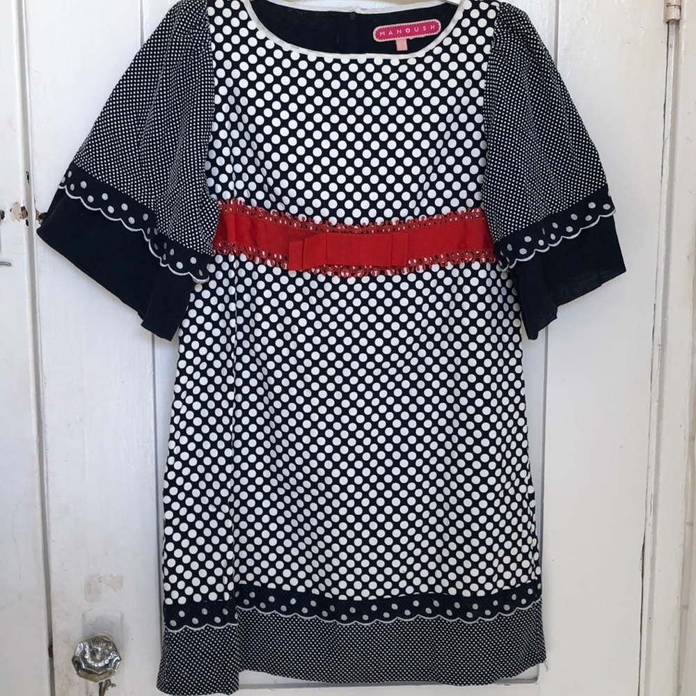 French Polka Dot Baby Doll Dress